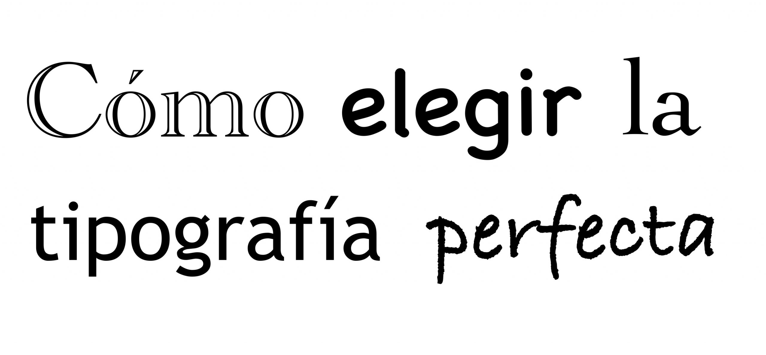 Elegir la tipografía perfecta